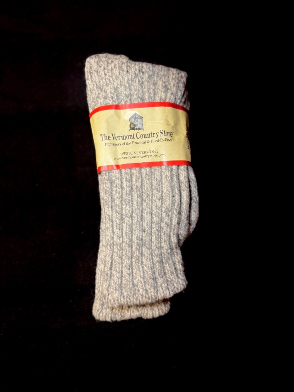 NWT Vermont Country Store Merino Wool Socks Gray Size 9-11 Made in USA